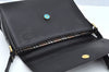 Authentic Burberrys Vintage Leather Shoulder Cross Body Bag Purse Black L0396