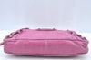 Authentic BALENCIAGA Giant The First 2Way Shoulder Hand Bag Leather Pink L0397