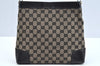 Authentic GUCCI Vintage Shoulder Tote Bag GG Canvas Leather Black L0399