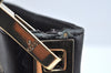 Authentic GUCCI Vintage Shoulder Tote Bag GG Canvas Leather Black L0399