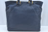 Authentic PRADA Leather 2Way Shoulder Cross Body Hand Bag Navy Blue L0401