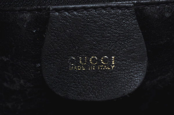Authentic GUCCI Bamboo 2Way Shoulder Cross Body Bag Leather Black Junk L0402