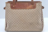 Authentic CELINE Macadam Blason Hand Tote Bag Canvas Leather Beige L0403