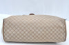 Authentic CELINE Macadam Blason Hand Tote Bag Canvas Leather Beige L0403