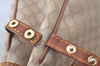 Authentic CELINE Macadam Blason Hand Tote Bag Canvas Leather Beige L0403