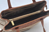 Authentic CELINE Macadam Blason Hand Tote Bag Canvas Leather Beige L0403