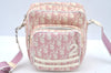 Authentic Christian Dior Trotter No.2 Shoulder Cross Body Bag PVC Pink L0404