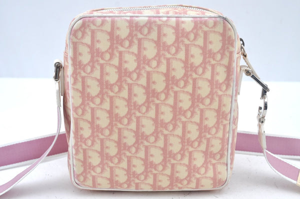 Authentic Christian Dior Trotter No.2 Shoulder Cross Body Bag PVC Pink L0404