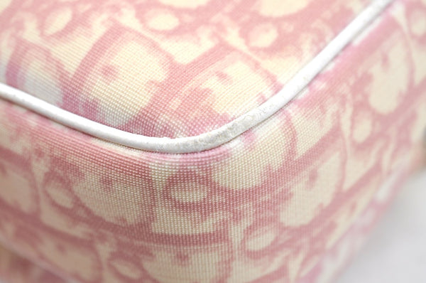 Authentic Christian Dior Trotter No.2 Shoulder Cross Body Bag PVC Pink L0404