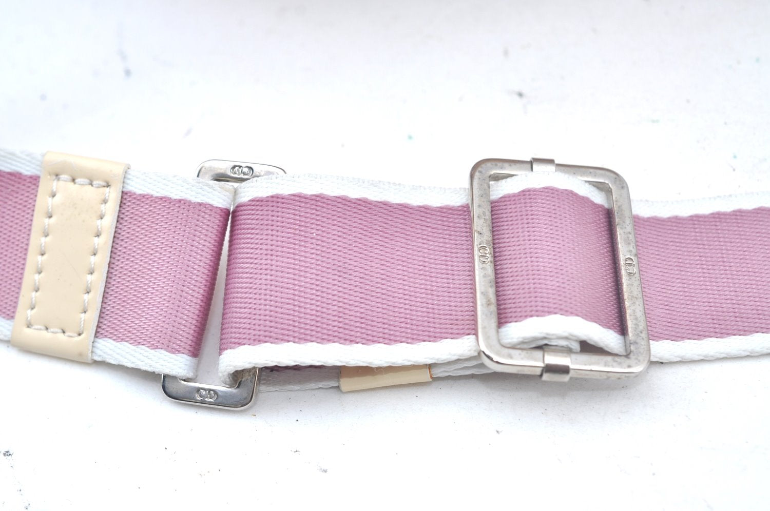 Authentic Christian Dior Trotter No.2 Shoulder Cross Body Bag PVC Pink L0404