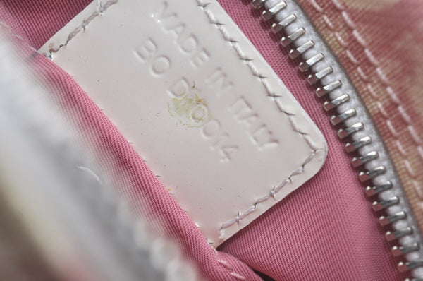 Authentic Christian Dior Trotter No.2 Shoulder Cross Body Bag PVC Pink L0404