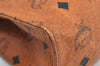 Authentic MCM Visetos Leather Vintage Clutch Hand Bag Purse Brown L0405