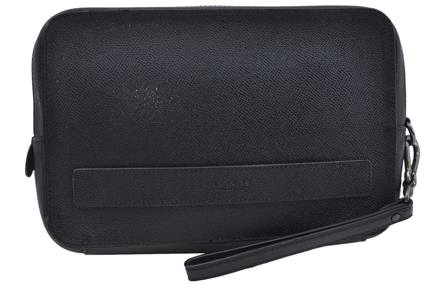 Authentic COACH Clutch Hand Bag Purse Leather Black L0406