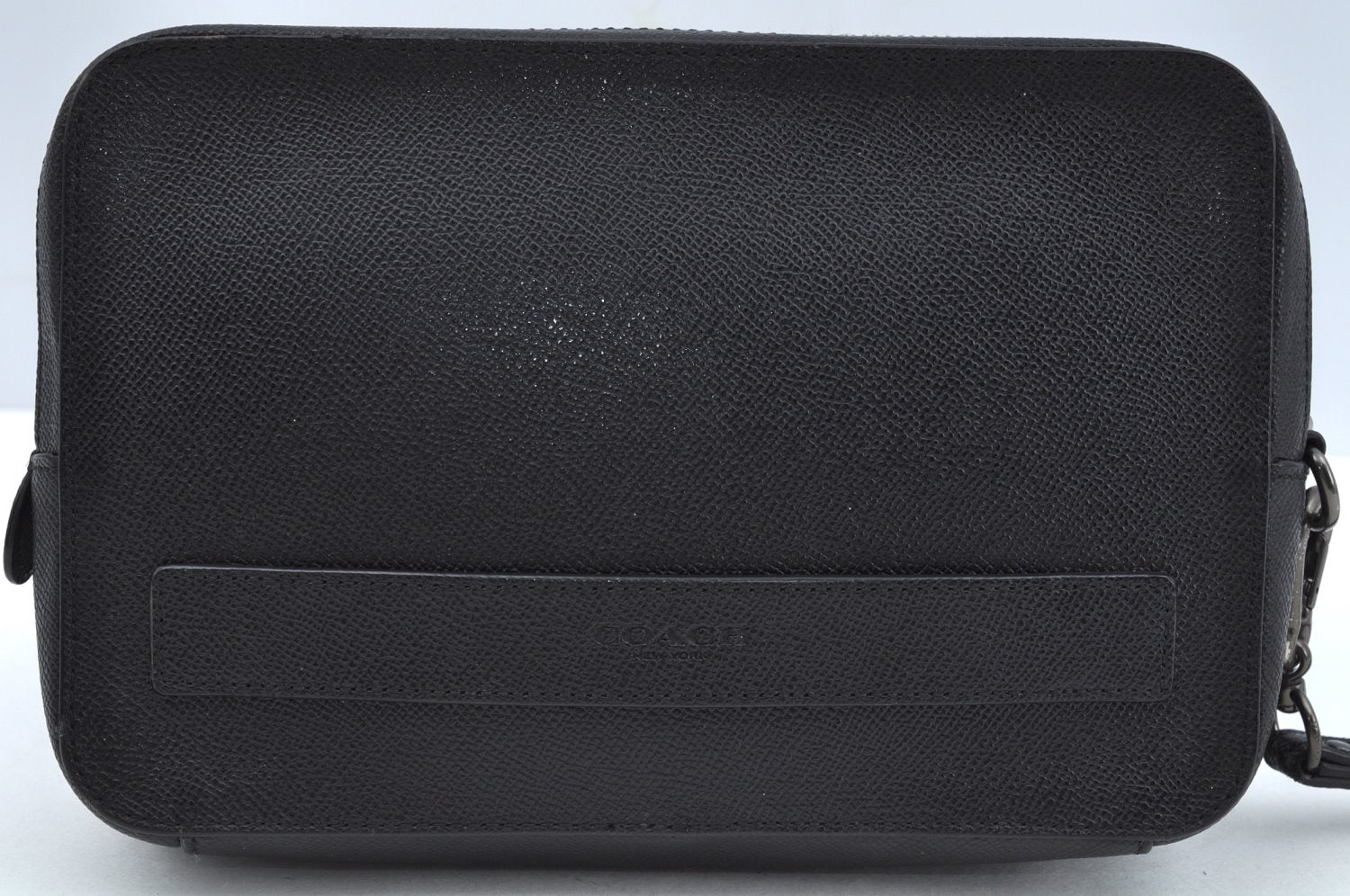 Authentic COACH Clutch Hand Bag Purse Leather Black L0406