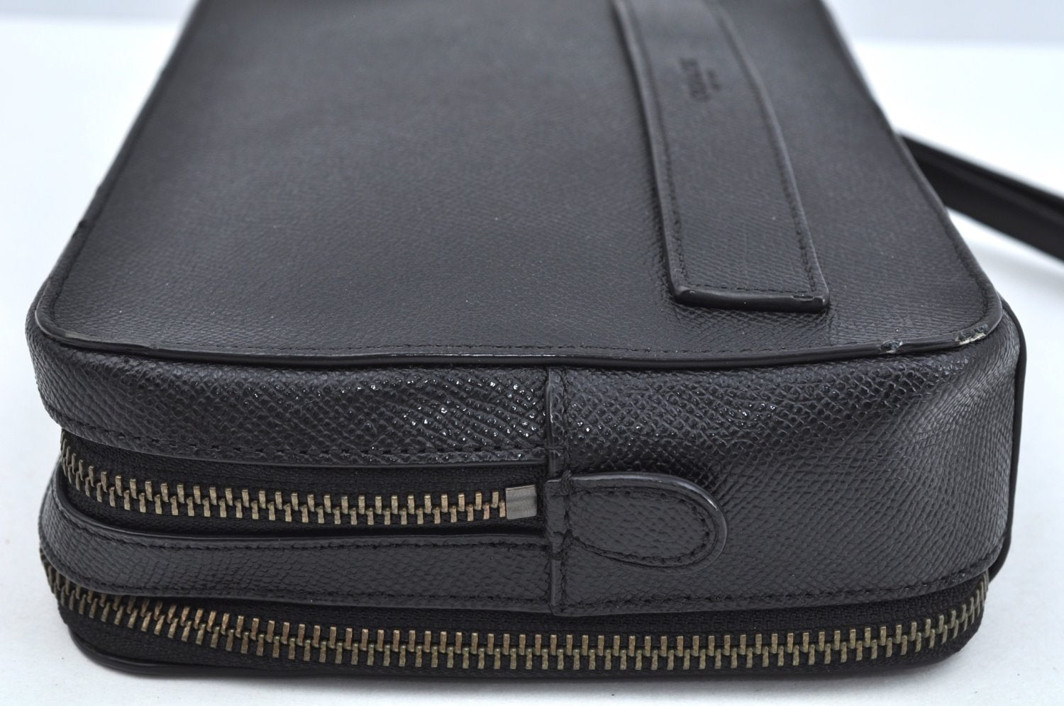 Authentic COACH Clutch Hand Bag Purse Leather Black L0406
