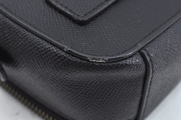 Authentic COACH Clutch Hand Bag Purse Leather Black L0406