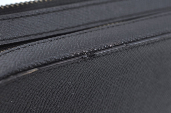 Authentic COACH Clutch Hand Bag Purse Leather Black L0406