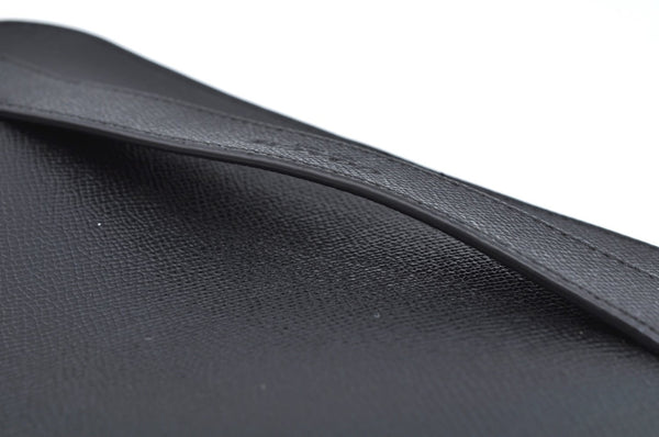 Authentic COACH Clutch Hand Bag Purse Leather Black L0406
