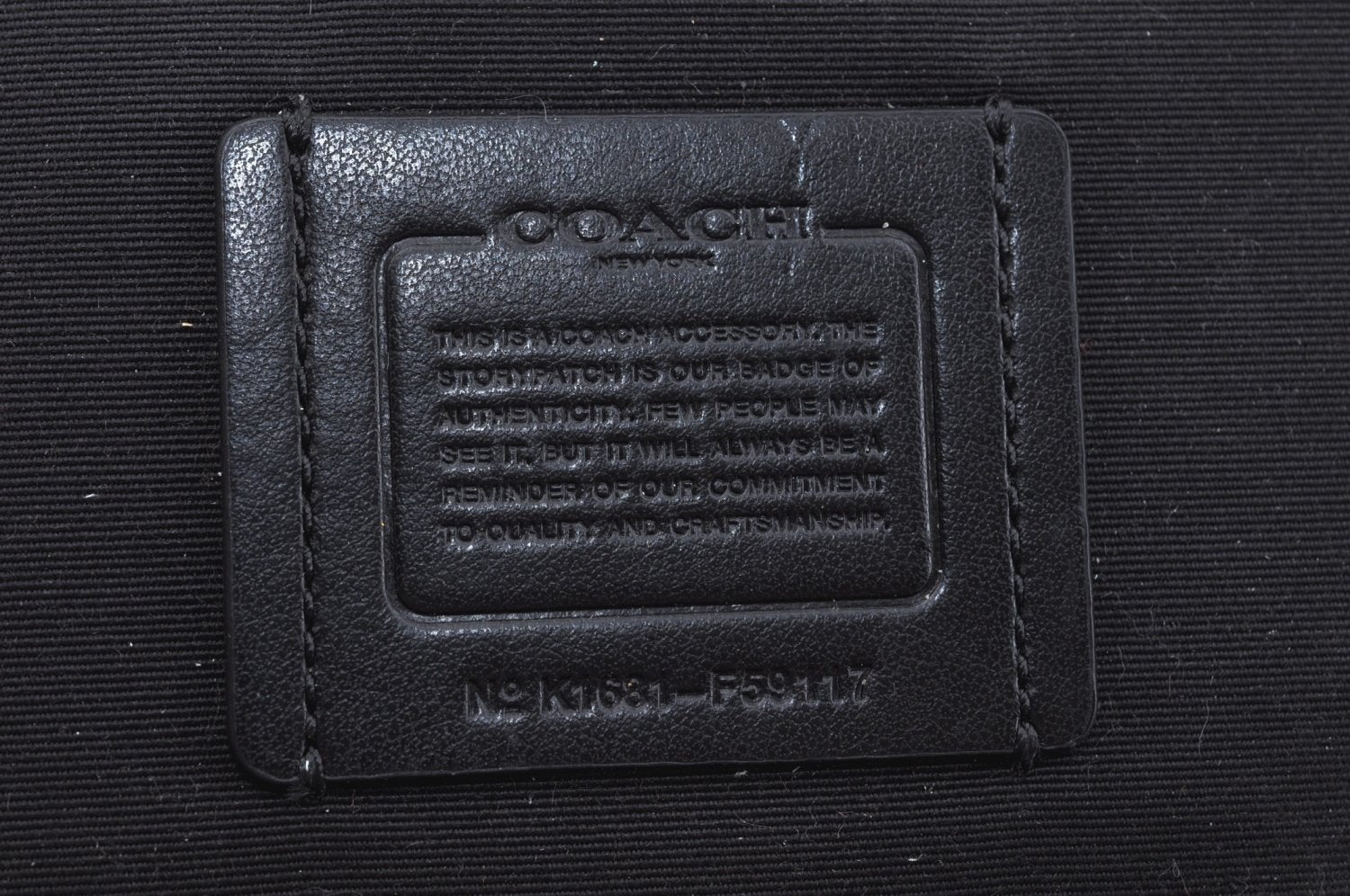 Authentic COACH Clutch Hand Bag Purse Leather Black L0406