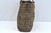 Authentic FENDI Zucchino Hand Bag Canvas Leather Beige L0408