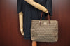 Authentic FENDI Zucchino Hand Bag Canvas Leather Beige L0408