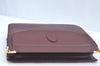 Authentic Cartier Must de Cartier Clutch Bag Leather Bordeaux Red L0411