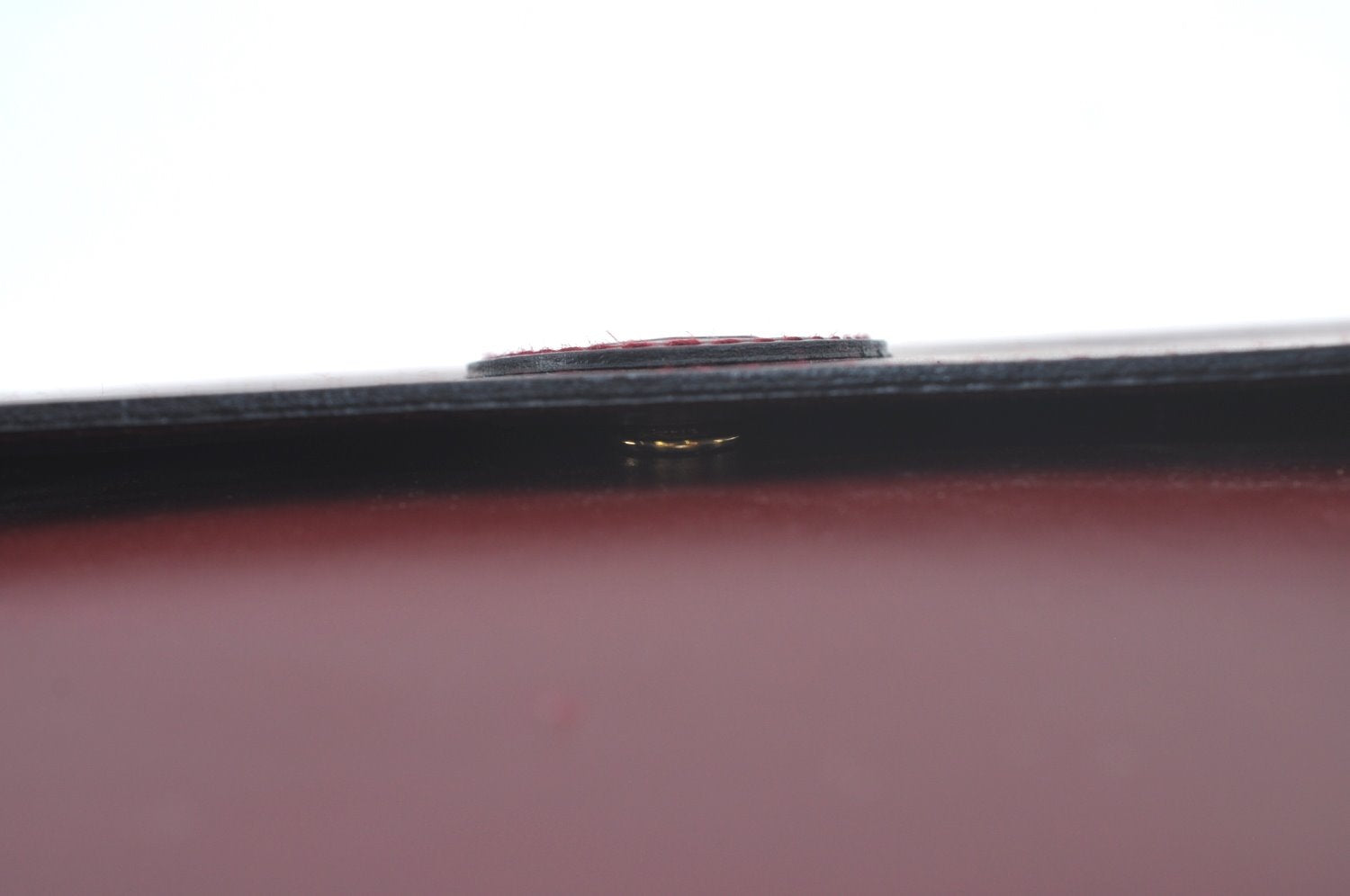 Authentic Cartier Must de Cartier Clutch Bag Leather Bordeaux Red L0411