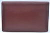 Authentic Cartier Must de Cartier Clutch Bag Purse Leather Bordeaux Red L0412