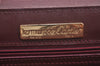 Authentic Cartier Must de Cartier Clutch Bag Purse Leather Bordeaux Red L0412