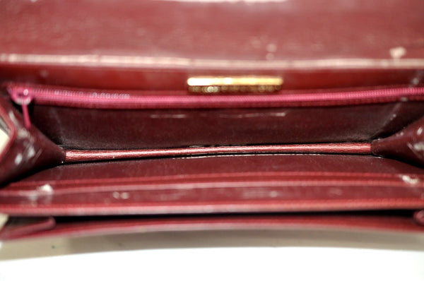 Authentic Cartier Must de Cartier Clutch Bag Purse Leather Bordeaux Red L0412