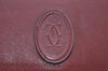 Authentic Cartier Must de Cartier Leather Shoulder Cross Bag Bordeaux Red L0413