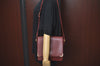 Authentic Cartier Must de Cartier Leather Shoulder Cross Bag Bordeaux Red L0413