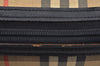 Authentic Burberrys Nova Check Canvas Leather Hand Boston Bag Brown Beige L0414