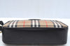 Authentic Burberrys Nova Check Shoulder Cross Body Bag Canvas Beige L0419