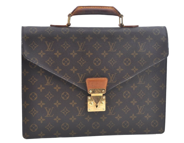 Authentic Louis Vuitton Monogram Serviette Conseiller Briefcase M53331 LV L0420