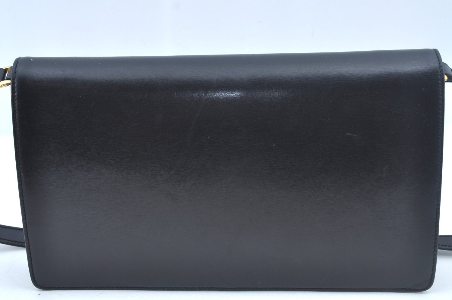 Authentic GUCCI Shoulder Cross Body Bag Purse Leather Black L0421