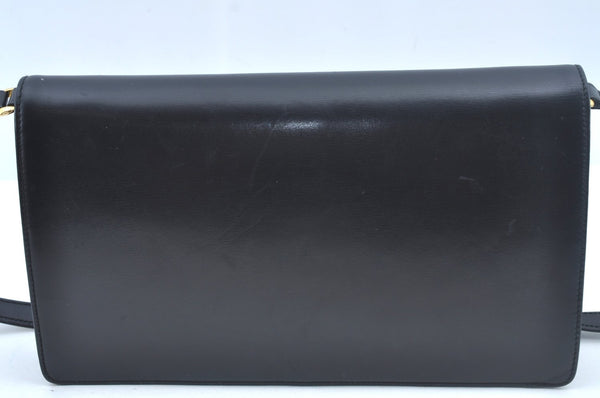 Authentic GUCCI Shoulder Cross Body Bag Purse Leather Black L0421