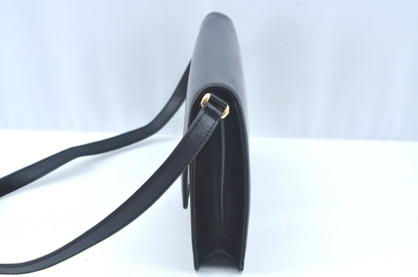 Authentic GUCCI Shoulder Cross Body Bag Purse Leather Black L0421