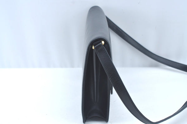Authentic GUCCI Shoulder Cross Body Bag Purse Leather Black L0421