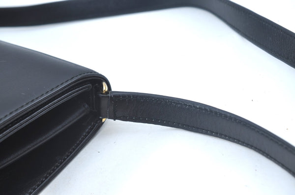 Authentic GUCCI Shoulder Cross Body Bag Purse Leather Black L0421