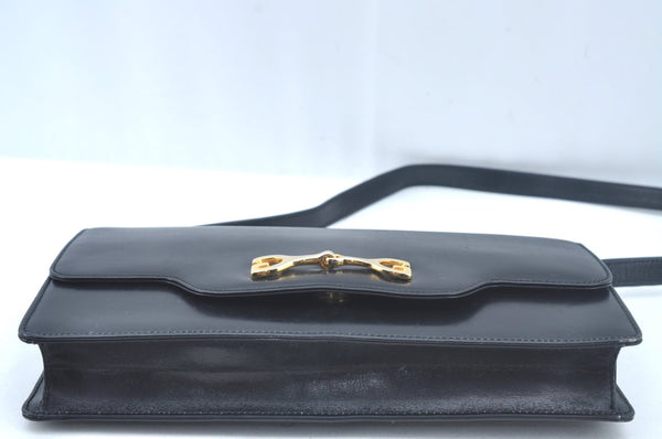 Authentic GUCCI Shoulder Cross Body Bag Purse Leather Black L0421