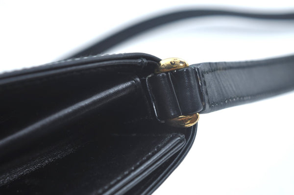 Authentic GUCCI Shoulder Cross Body Bag Purse Leather Black L0421