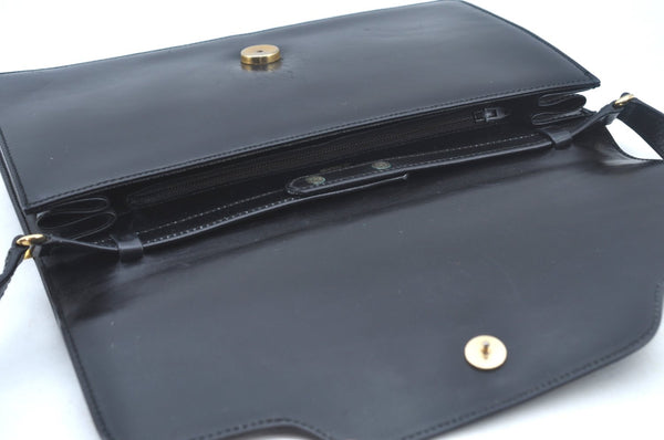 Authentic GUCCI Shoulder Cross Body Bag Purse Leather Black L0421