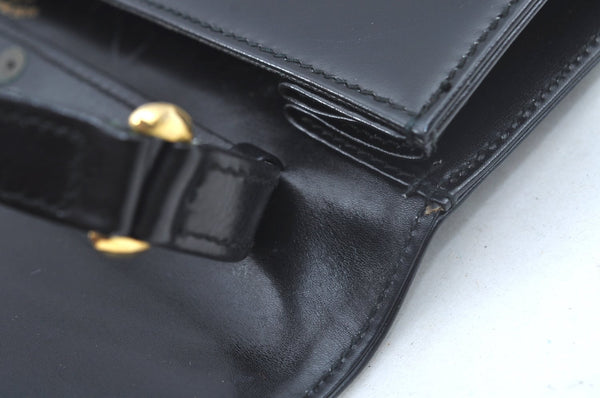 Authentic GUCCI Shoulder Cross Body Bag Purse Leather Black L0421