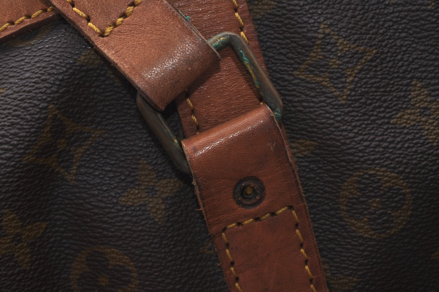 Authentic Louis Vuitton Monogram Sac Souple55 Hand Boston Bag Old Model LV L0422