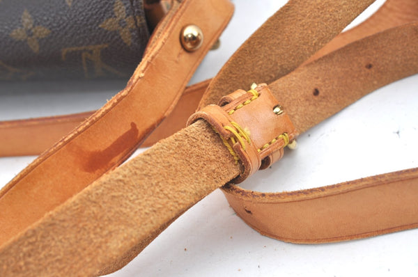 Authentic Louis Vuitton Monogram Cartouchiere MM M51253 Shoulder Cross Bag L0423