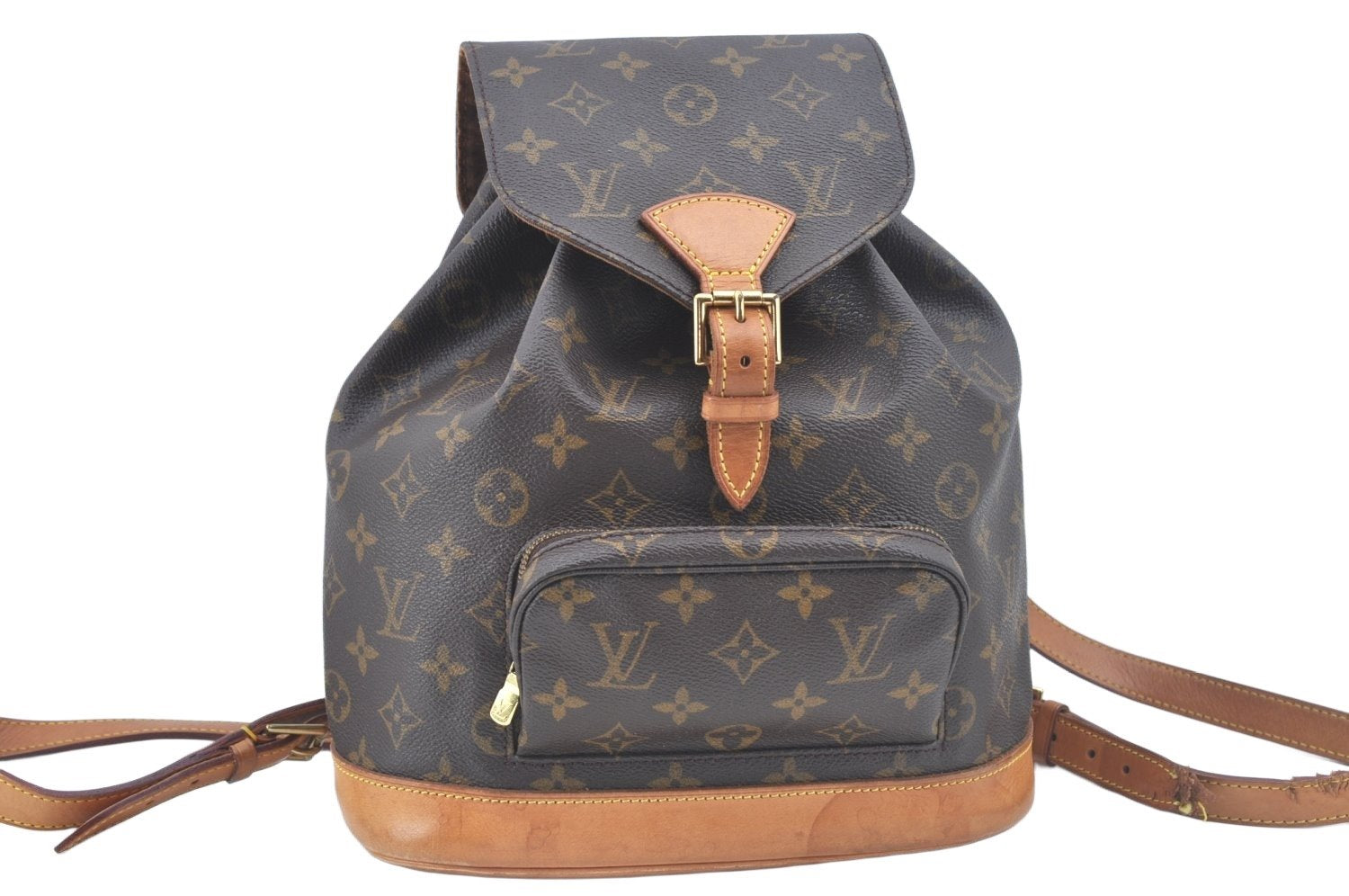 Authentic Louis Vuitton Monogram Montsouris MM Backpack M51136 LV L0424