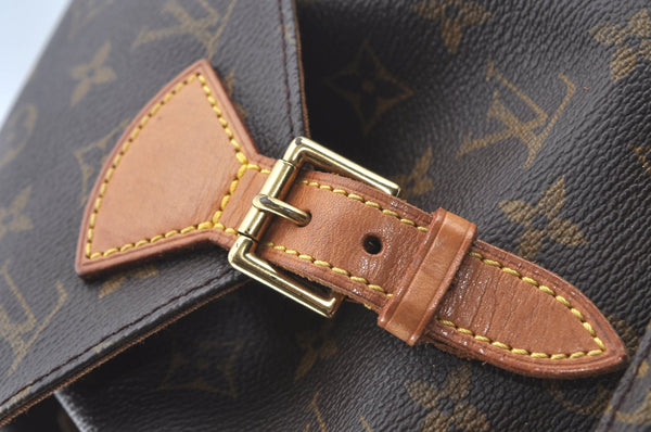 Authentic Louis Vuitton Monogram Montsouris MM Backpack M51136 LV L0424