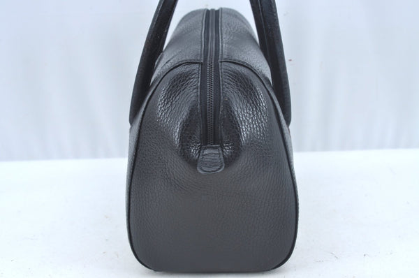 Authentic Cartier Must de Cartier Hand Bag Purse Leather Black L0425