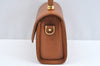 Authentic MAX MARA Vintage Hand Bag Purse Leather Brown L0426